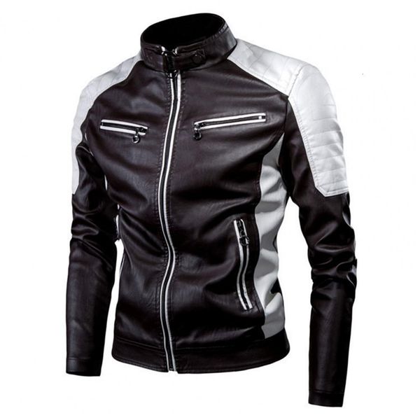 mens jackets winter s coat contrast colors stand collar casual motor slim vintage classic faux leather jacket 230207, Black;brown
mens jackets winter s coat contrast colors stand collar casual motor slim vintage classic faux leather jacket 230207, Black;brown