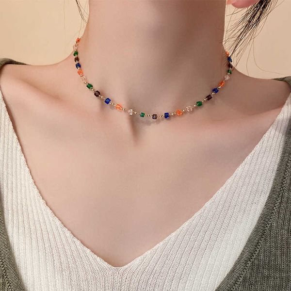 pendant s 2022 new fashion luxury color crystal glass bead chain choker for women lock collar necklace jewelry gifts 0206, Silver
pendant s 2022 new fashion luxury color crystal glass bead chain choker for women lock collar necklace jewelry gifts 0206, Silver