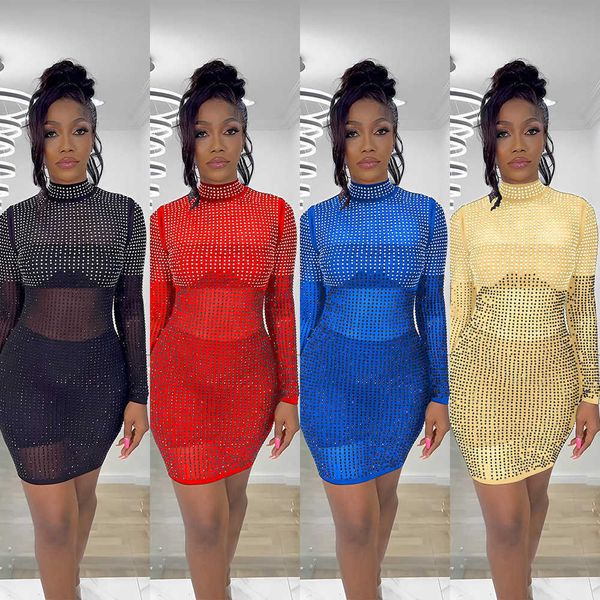 casual dresses nightclub mesh perspective drill long sleeve high neck hip wrap 173 0111, Black;gray
casual dresses nightclub mesh perspective drill long sleeve high neck hip wrap 173 0111, Black;gray