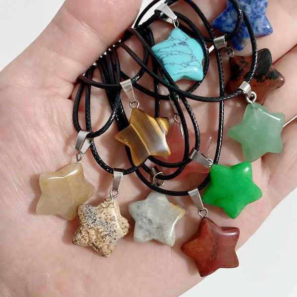 pendant necklaces new fashion natural stone crystal star neckle rose quartz opal fluorite lapis bullet for women jewelry gift y2302, Silver
pendant necklaces new fashion natural stone crystal star neckle rose quartz opal fluorite lapis bullet for women jewelry gift y2302, Silver