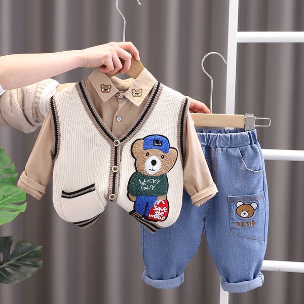 kids baby clothing set for boys spring autumn casual suit cotton boys shirt sweater vest trousers 3pcs baby clothes 0-4 years, White
kids baby clothing set for boys spring autumn casual suit cotton boys shirt sweater vest trousers 3pcs baby clothes 0-4 years, White