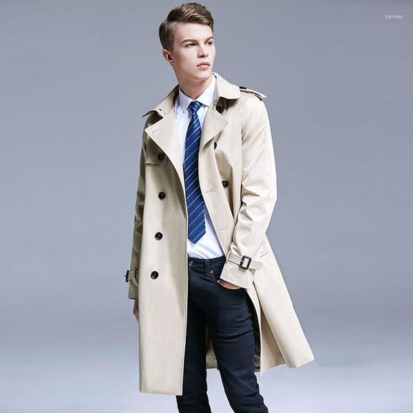 men's trench coats spring autumn european and american trend loose double breasted man coat slim fit large british style men's cas, Tan;black
men's trench coats spring autumn european and american trend loose double breasted man coat slim fit large british style men's cas, Tan;black