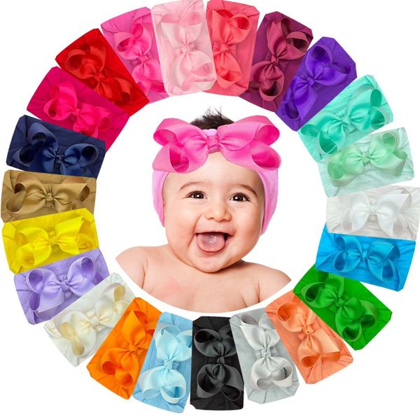 6 inch baby girls ribbon bow headband tie hair band kids head wrap turban infant hair accessories newborn p props 1553, Slivery;white
6 inch baby girls ribbon bow headband tie hair band kids head wrap turban infant hair accessories newborn p props 1553, Slivery;white