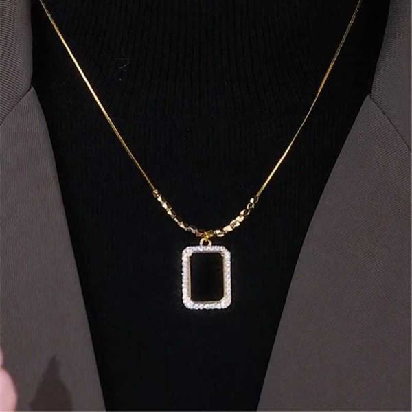 autumn and winter new light luxury temperament black square sweater chain women's net red ins wind colorless titanium steel necklace, Silver
autumn and winter new light luxury temperament black square sweater chain women's net red ins wind colorless titanium steel necklace, Silver