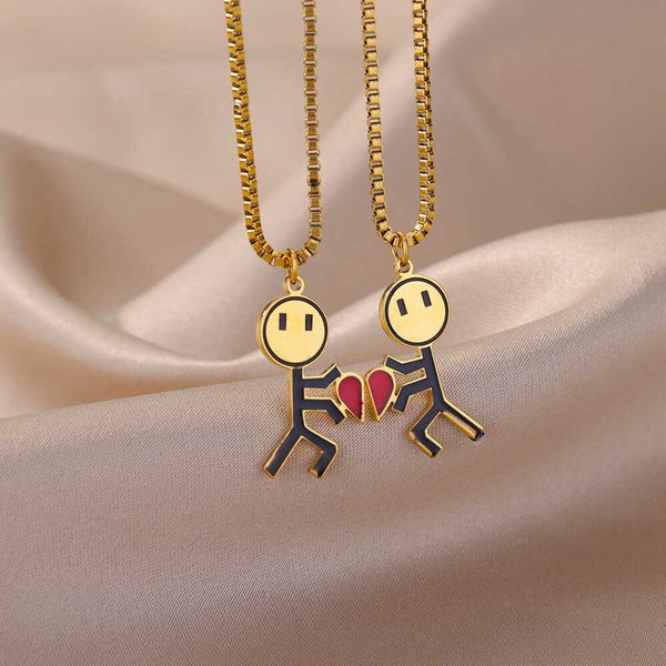 pendant necklaces love heart neckle for women stainless steel box chains couple neckles 2022 trend romantic wedding aesthetic jewelry y2302, Silver
pendant necklaces love heart neckle for women stainless steel box chains couple neckles 2022 trend romantic wedding aesthetic jewelry y2302, Silver