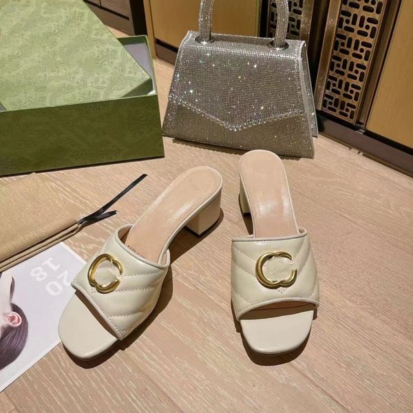 women's slippers real leather shoes 5m high-heeled sandals metal buckle decoration designer factory summer classic thick heel flat shoe, Black
women's slippers real leather shoes 5m high-heeled sandals metal buckle decoration designer factory summer classic thick heel flat shoe, Black