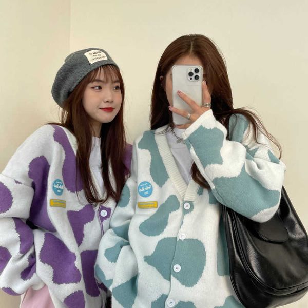 women's sweaters knits tees sweater oversize knitted cardigan v-neck casual print loose button-down women long sleeve jackets 230118, White;black
women's sweaters knits tees sweater oversize knitted cardigan v-neck casual print loose button-down women long sleeve jackets 230118, White;black