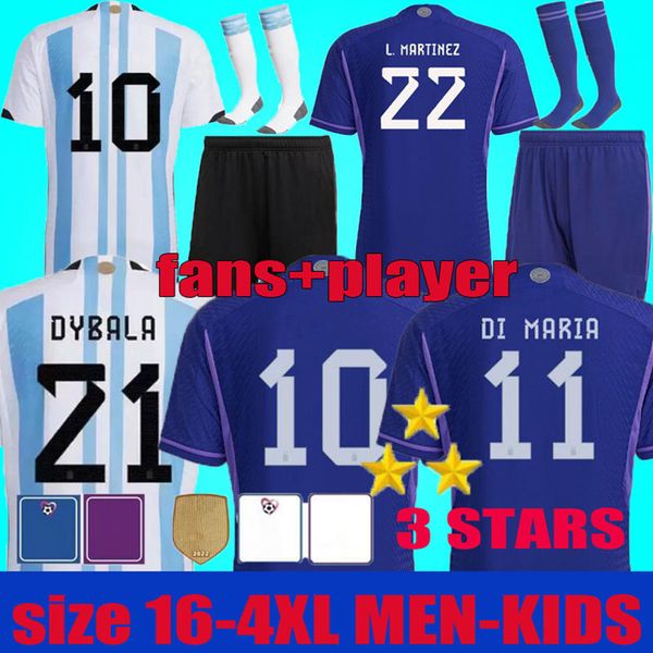 3 stars argentina soccer jersey 2022 2023 fans player version dybala aguero maradona di maria 22 23 de paul football shirt men kids kit set, Black;yellow
3 stars argentina soccer jersey 2022 2023 fans player version dybala aguero maradona di maria 22 23 de paul football shirt men kids kit set, Black;yellow
