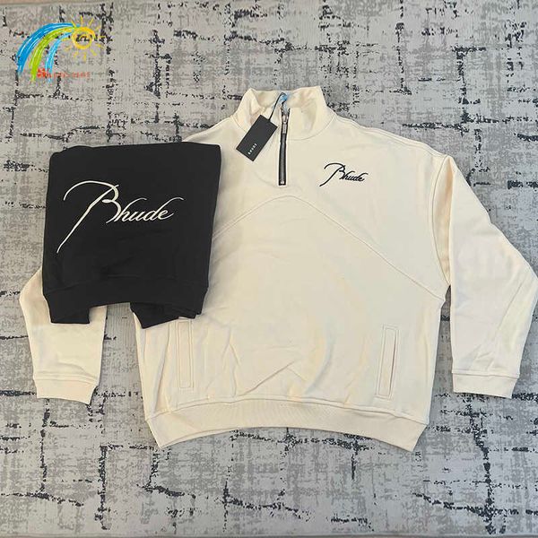 men's hoodies sweatshirts 22fw vintage patchwork embroidery sweatshirts men women 1 1 hoodie stand-up collar half zipper pullovers t230, Black
men's hoodies sweatshirts 22fw vintage patchwork embroidery sweatshirts men women 1 1 hoodie stand-up collar half zipper pullovers t230, Black