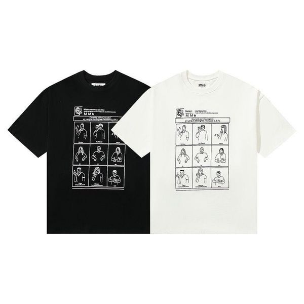 mm men's t-shirts margiela fun characters cartoon graffiti sign language print short-sleeved loose casual tide men and women couples t-, White;black
mm men's t-shirts margiela fun characters cartoon graffiti sign language print short-sleeved loose casual tide men and women couples t-, White;black