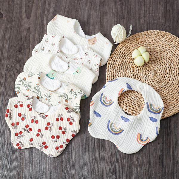 ins simple bibs burp cloths 100% cotton flower print wave shape girl infants baby feeding bib 16 colors
ins simple bibs burp cloths 100% cotton flower print wave shape girl infants baby feeding bib 16 colors