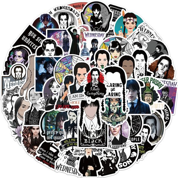50pcs tv series wednesday addams stickers addams family graffiti kids toy skateboard car motorcycle bicycle sticker decals wholesale
50pcs tv series wednesday addams stickers addams family graffiti kids toy skateboard car motorcycle bicycle sticker decals wholesale