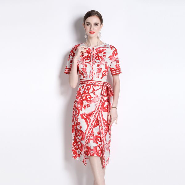 vintage casual summer print designer dress 2023 women fashion holiday dinner lace up bow elegant dresses luxury ladies short sleeve o-neck p, Black;gray
vintage casual summer print designer dress 2023 women fashion holiday dinner lace up bow elegant dresses luxury ladies short sleeve o-neck p, Black;gray
