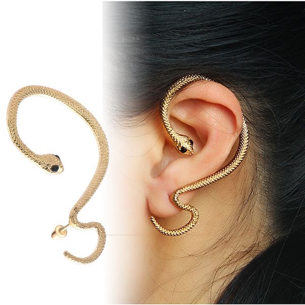 s3403 ear cuff single earring piece ear clip ear-hook puncture retro serpentine snake ears hang personality earrings, Silver
s3403 ear cuff single earring piece ear clip ear-hook puncture retro serpentine snake ears hang personality earrings, Silver