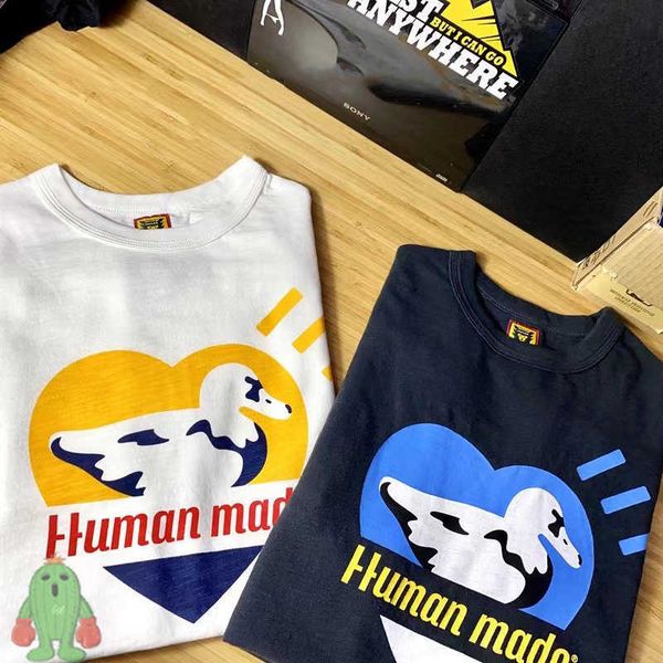 men's t-shirts human made tshirts duck heart print casual short sleeve men women oversized t shirt j230208, White;black
men's t-shirts human made tshirts duck heart print casual short sleeve men women oversized t shirt j230208, White;black