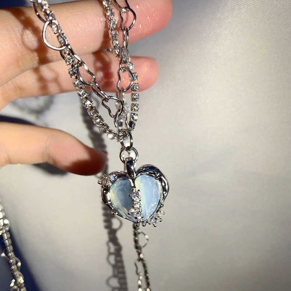 pendant necklaces punk goth heart neckles choker clavicle chain neckle for women girl vintage collares aesthetic jewelry gifts y2302, Silver
pendant necklaces punk goth heart neckles choker clavicle chain neckle for women girl vintage collares aesthetic jewelry gifts y2302, Silver
