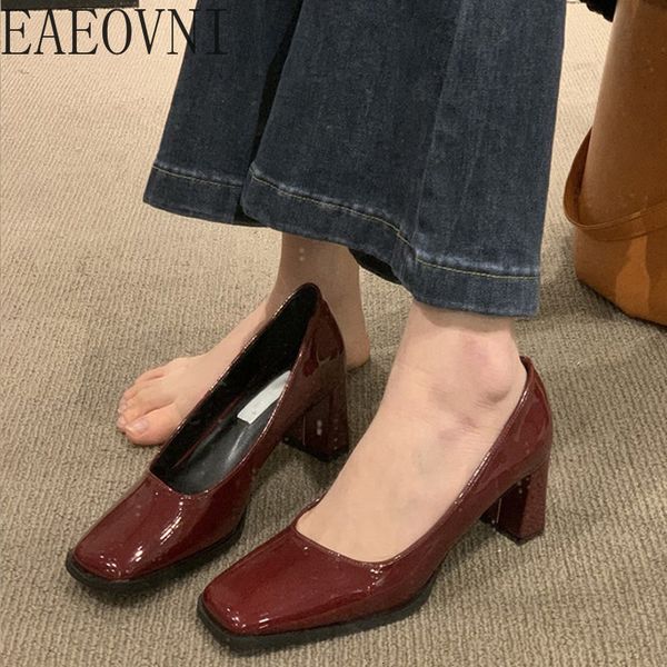 dress shoes 2023 spring autumn brand women pumps fashion square toe ladies elegant thick heel slip on party office lady 230208, Black
dress shoes 2023 spring autumn brand women pumps fashion square toe ladies elegant thick heel slip on party office lady 230208, Black
