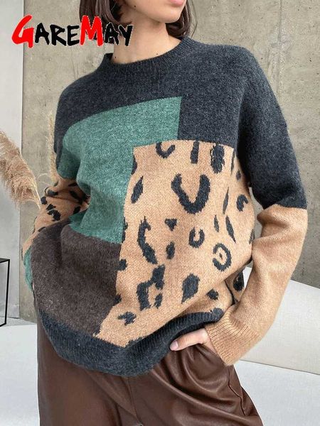women's sweaters leopard print sweater oversized pullover o-neck loose autumn winter jumper 2023 warm vintage knitted for 230118, White;black
women's sweaters leopard print sweater oversized pullover o-neck loose autumn winter jumper 2023 warm vintage knitted for 230118, White;black