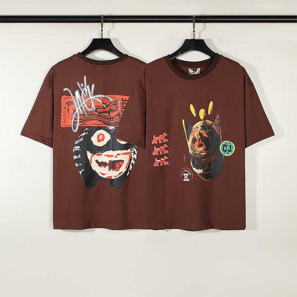 men's t-shirts 2023 brown tshirt street hiphop skateboard printed round neck t shirt loose short sleeve men women summer same style j23, White;black
men's t-shirts 2023 brown tshirt street hiphop skateboard printed round neck t shirt loose short sleeve men women summer same style j23, White;black