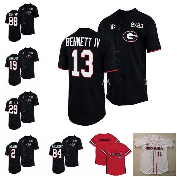 2023 georgia bulldogs champions baseball jersey jalen carter chriser smith brock bowers stetson bennett kenny mcintosh kelee ringo kearis ja, Blue;black
2023 georgia bulldogs champions baseball jersey jalen carter chriser smith brock bowers stetson bennett kenny mcintosh kelee ringo kearis ja, Blue;black