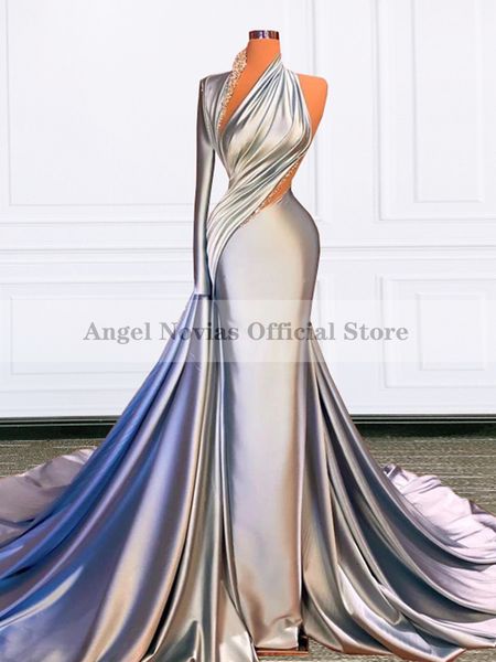 party dresses arrival long sleeve grey evening dress one shoulder with detachable skirt arabic prom gowns robe de soiree 230208, White;black
party dresses arrival long sleeve grey evening dress one shoulder with detachable skirt arabic prom gowns robe de soiree 230208, White;black