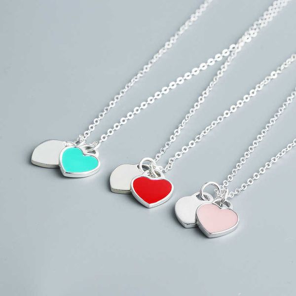 pendant necklaces 925 sterling silver peh heart pink blue double love neckle dripping short enamel pendant clavicle chain y2302
pendant necklaces 925 sterling silver peh heart pink blue double love neckle dripping short enamel pendant clavicle chain y2302