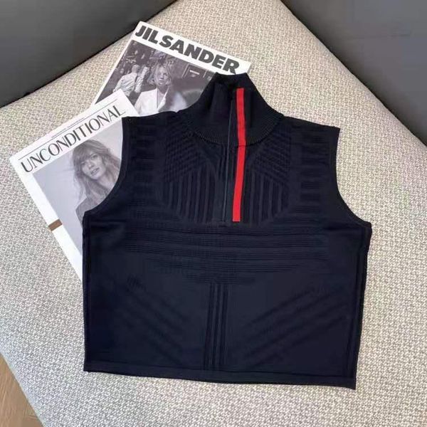 2023 new fashion women sweater wool knits tees zipper neck adjust with letter striped necks lady slim sweaters sleeveless shirts spring aut, White
2023 new fashion women sweater wool knits tees zipper neck adjust with letter striped necks lady slim sweaters sleeveless shirts spring aut, White