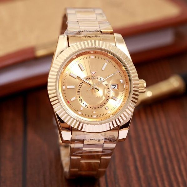 luxury watch fashion stainless steel strap calendar folding buckle valentine's day gift couple table., Slivery;golden
luxury watch fashion stainless steel strap calendar folding buckle valentine's day gift couple table., Slivery;golden