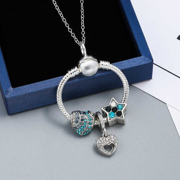 pendant necklaces baopon silver color chain neckle metal crystal heart star charms neckles for women lover jewelry gift y2302
pendant necklaces baopon silver color chain neckle metal crystal heart star charms neckles for women lover jewelry gift y2302