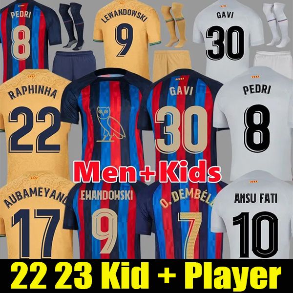 22 23 pedri lewandowski barcelonaes soccer jerseys gavi #6 ansu fati de futbol ferran 2022 2023 camiseta raphinha football shirt men barca k, Black;yellow
22 23 pedri lewandowski barcelonaes soccer jerseys gavi #6 ansu fati de futbol ferran 2022 2023 camiseta raphinha football shirt men barca k, Black;yellow