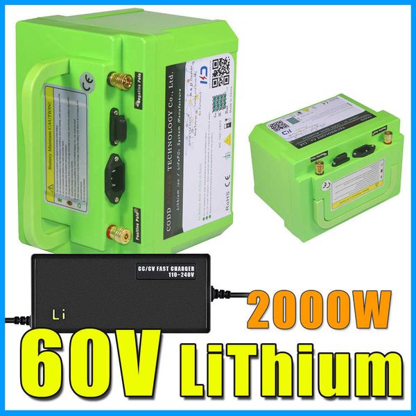 Image of 60V 30AH Scooter motorcycle Ebike Lithium Battery 3000W BMS 60V Battery Pack