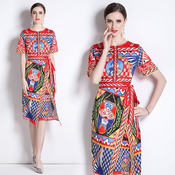 2023 summer print designer dress new style women short sleeve o-neck lace up bow vintage party midi dresses sweet chic holiday dinner ladies, Black;gray
2023 summer print designer dress new style women short sleeve o-neck lace up bow vintage party midi dresses sweet chic holiday dinner ladies, Black;gray