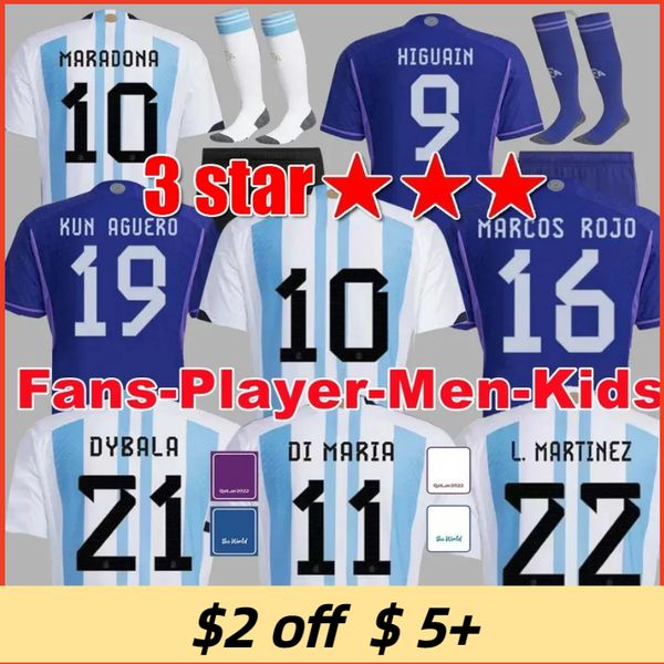 3 Stars Argentina Soccer JerseyP layer Fans Finalissima Special 22 23 DI MARIA Football Shirts 2022 2023 DYBALA LO CELSO MARADONA Men and Kids kit uniforms, 2022 away adult + patch3 
3 Stars Argentina Soccer JerseyP layer Fans Finalissima Special 22 23 DI MARIA Football Shirts 2022 2023 DYBALA LO CELSO MARADONA Men and Kids kit uniforms, 2022 away adult + patch3