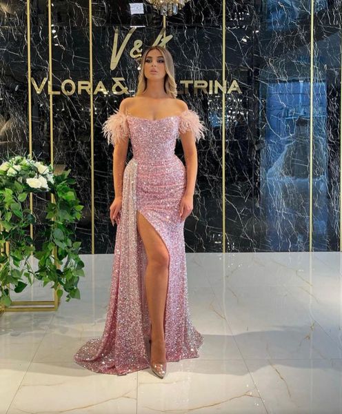 party dresses feathers mermaid evening 2023 glitter sequin long formal high split prom gowns sweep train vestido de noche 230208, White;black
party dresses feathers mermaid evening 2023 glitter sequin long formal high split prom gowns sweep train vestido de noche 230208, White;black