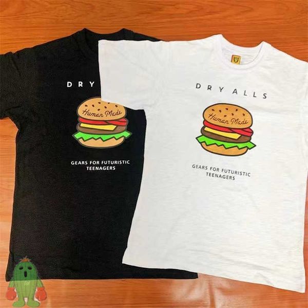 men's t-shirts summer human made tshirts hamburger print cotton men women tshirt j230208, White;black
men's t-shirts summer human made tshirts hamburger print cotton men women tshirt j230208, White;black