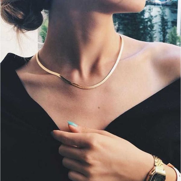 pendant s 2021 trendy minimalist choker 4mm snake men women couple jewelry gold blade chain necklace 0206, Silver
pendant s 2021 trendy minimalist choker 4mm snake men women couple jewelry gold blade chain necklace 0206, Silver