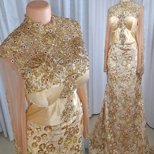 2023 arabic aso ebi gold mermaid prom dresses lace beaded sparkly evening formal party second reception birthday engagement gowns dress zj84, Black
2023 arabic aso ebi gold mermaid prom dresses lace beaded sparkly evening formal party second reception birthday engagement gowns dress zj84, Black