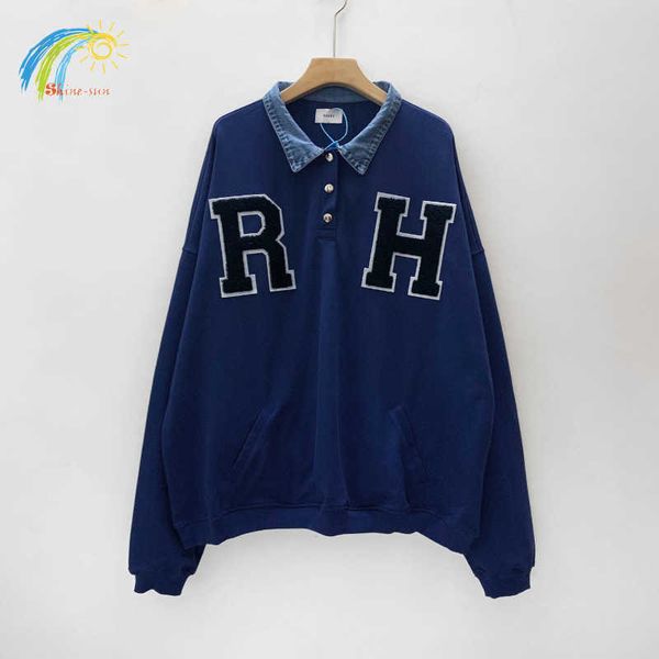 men's hoodies sweatshirts letter patch vintage sweatshirts men women 1 1 denim collar stitching hoodie oversized pullover t230111, Black
men's hoodies sweatshirts letter patch vintage sweatshirts men women 1 1 denim collar stitching hoodie oversized pullover t230111, Black