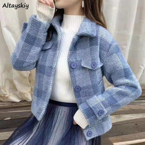 women s jackets basic women design korean style retro sweet girlish classic plaid fashion temper autumn winter gentle all match chic 230208, Black;brown
women s jackets basic women design korean style retro sweet girlish classic plaid fashion temper autumn winter gentle all match chic 230208, Black;brown