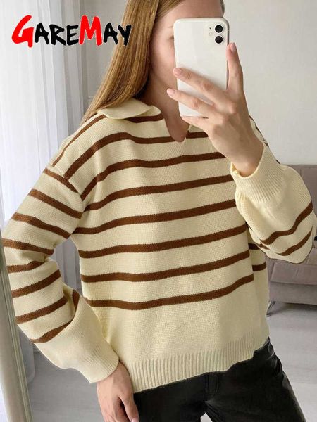 women's sweaters autumn winter 2023 trend warm knitted striped v neck jumper with collar oversize polo for women 230118, White;black
women's sweaters autumn winter 2023 trend warm knitted striped v neck jumper with collar oversize polo for women 230118, White;black