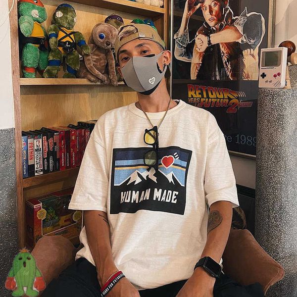 men's t-shirts oversized human made t shirts snow mountain peak print short sleeved round neck men women couple tee j230208, White;black
men's t-shirts oversized human made t shirts snow mountain peak print short sleeved round neck men women couple tee j230208, White;black