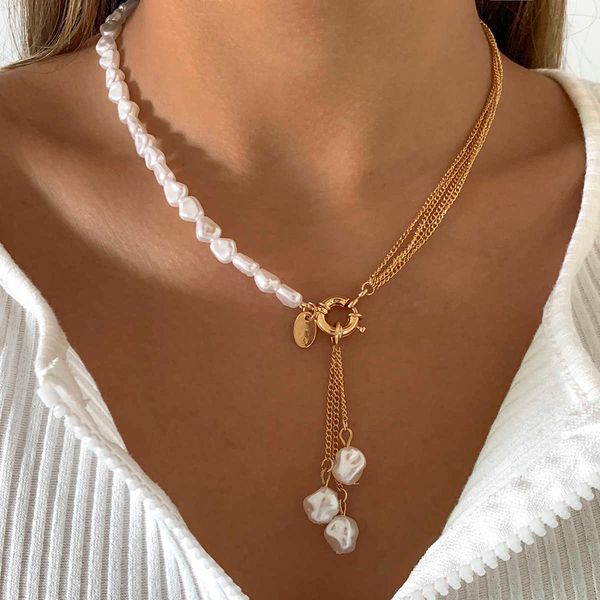 pendant necklaces baroque simulated pearls long tassel neckle for women beaded link chain 2022 trend lariat wedding jewelry y2302, Silver
pendant necklaces baroque simulated pearls long tassel neckle for women beaded link chain 2022 trend lariat wedding jewelry y2302, Silver