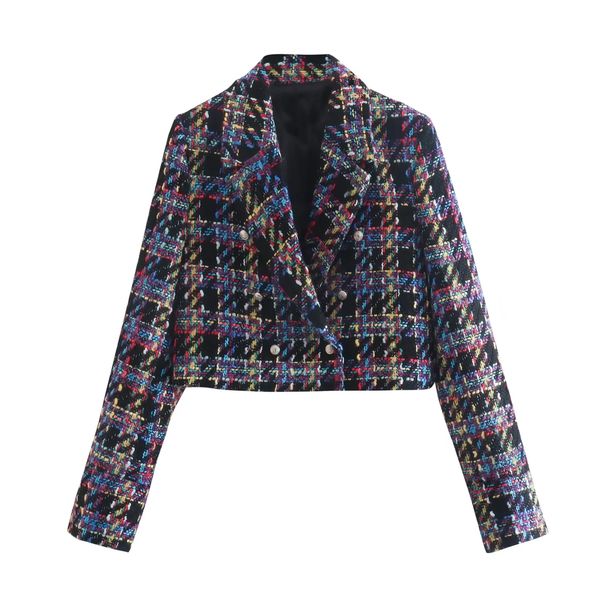 women s suits blazers xitimeao women spring autumn fashion double breasted tweed check suit coat vintage long sleeve short outerwear 230208, White;black
women s suits blazers xitimeao women spring autumn fashion double breasted tweed check suit coat vintage long sleeve short outerwear 230208, White;black