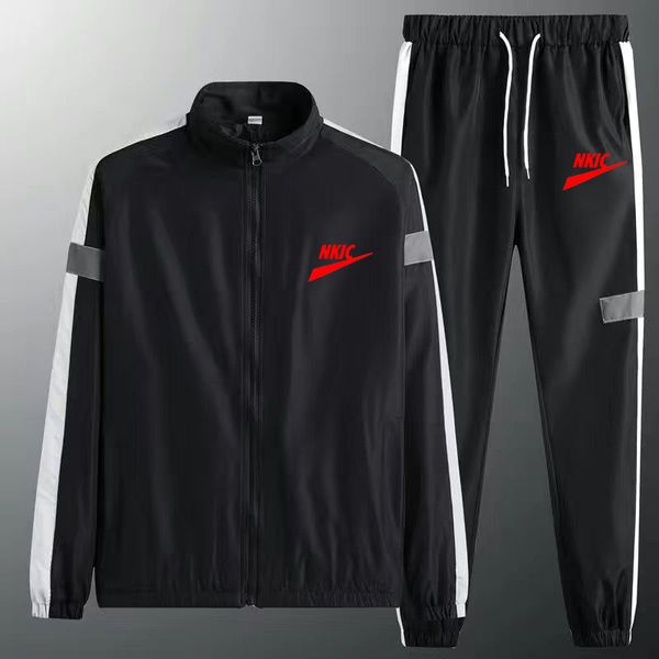 Men's Jacket Tracksuits Autumn 2022 New fashion Korean Version of The Trend Sports Suit Men's Wear with A Set of Handsome Jacket Casual Brand LOGO Print, Black 1
Men's Jacket Tracksuits Autumn 2022 New fashion Korean Version of The Trend Sports Suit Men's Wear with A Set of Handsome Jacket Casual Brand LOGO Print, Black 1