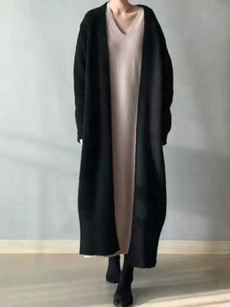 women's sweaters knits tees sweater knitted oversized cardigan female 2022 solid casual loose gray black long coat for women 230118, White;black
women's sweaters knits tees sweater knitted oversized cardigan female 2022 solid casual loose gray black long coat for women 230118, White;black