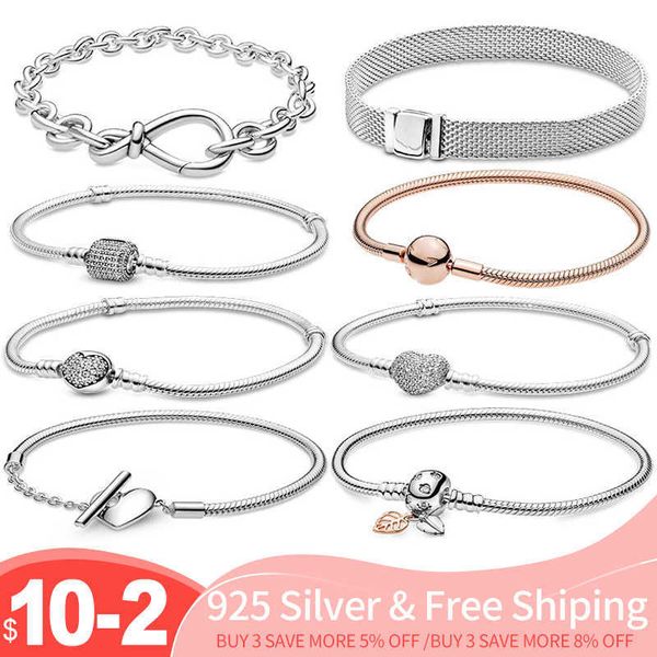 bracelet jewlery for women classic series 925 silver amulet heart-shaped snake chain set original pendant beads women's jewelry, Golden;silver
bracelet jewlery for women classic series 925 silver amulet heart-shaped snake chain set original pendant beads women's jewelry, Golden;silver