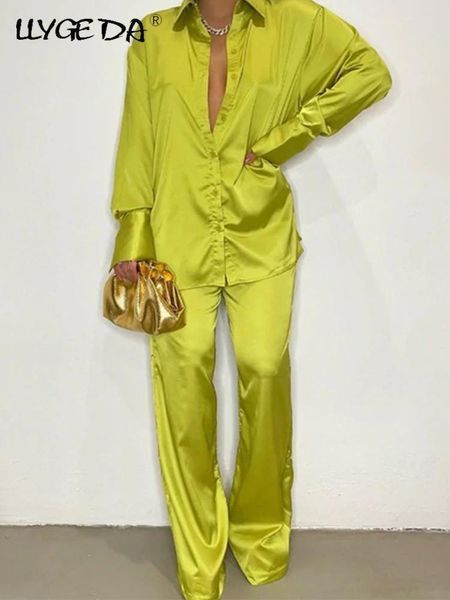 women's two piece pants elegant satin matching sets casual long sleeve shirt straight suit female 2023 loose solid pieces outfits 2302, White
women's two piece pants elegant satin matching sets casual long sleeve shirt straight suit female 2023 loose solid pieces outfits 2302, White