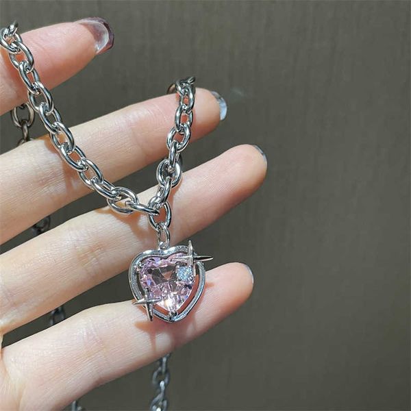 necklaces fashion peach heart water drop pendant necklace pink crystal girl sweet cool clavicle chain aesthetic jewelry accessories 0206, Silver
necklaces fashion peach heart water drop pendant necklace pink crystal girl sweet cool clavicle chain aesthetic jewelry accessories 0206, Silver