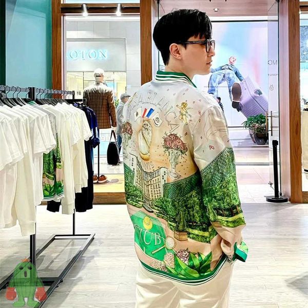 men's t-shirts couple 100 silk casablanca shirts holiday style beach haiian long sleeve shirt j230208, White;black
men's t-shirts couple 100 silk casablanca shirts holiday style beach haiian long sleeve shirt j230208, White;black