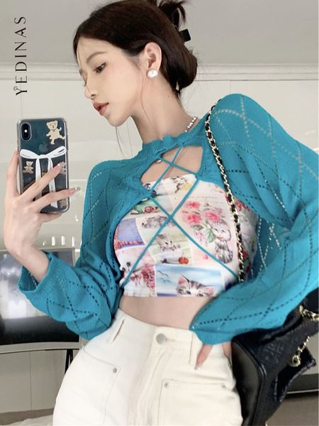 women s sweaters yedians hollow out sweater women smock two piece print halter knit pullover lace up long sleeve ladies jumper korean fashio, White;black
women s sweaters yedians hollow out sweater women smock two piece print halter knit pullover lace up long sleeve ladies jumper korean fashio, White;black